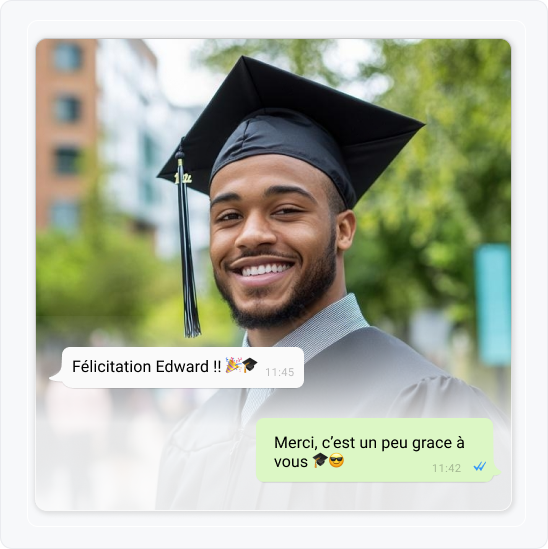 Un accompagnement jusqu'à votre  <strong>Diplômation</strong>